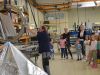 The children visit the large bearing production at the NKE plant in Steyr