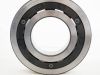 Deep groove ball bearing with outer ring guided solid-steel cage with DLC coating