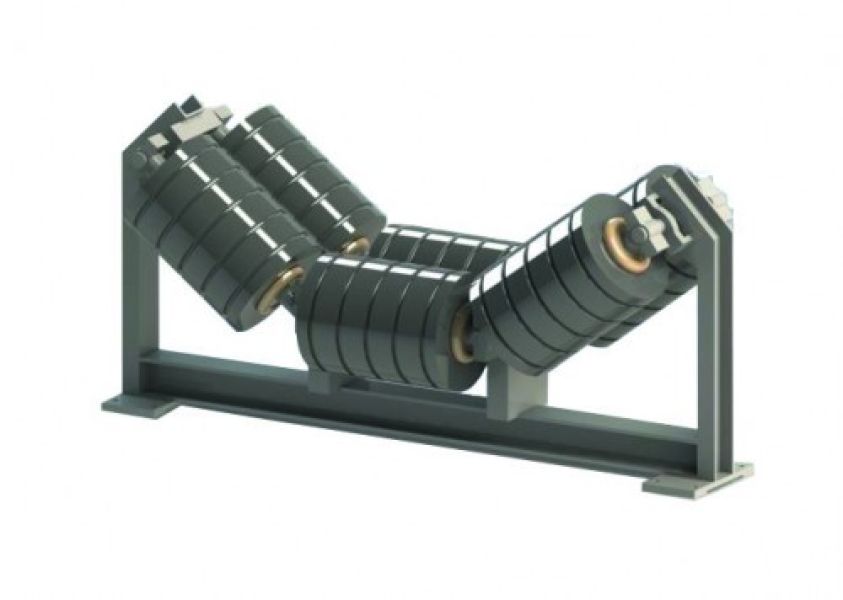 Conveyor belt rollers in a conveyor belt system