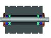Bearing concept for conveyor belt rollers